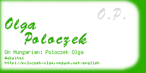 olga poloczek business card